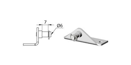 Technical drawing - Endfitting - Brackets mandrel Technical drawing - Endfitting - Brackets mandrel