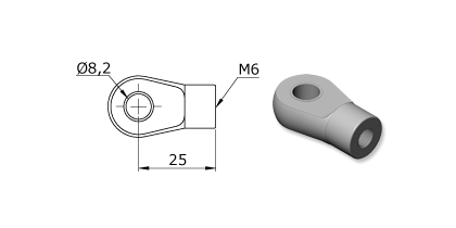 Technical drawing - Endfitting - Eye